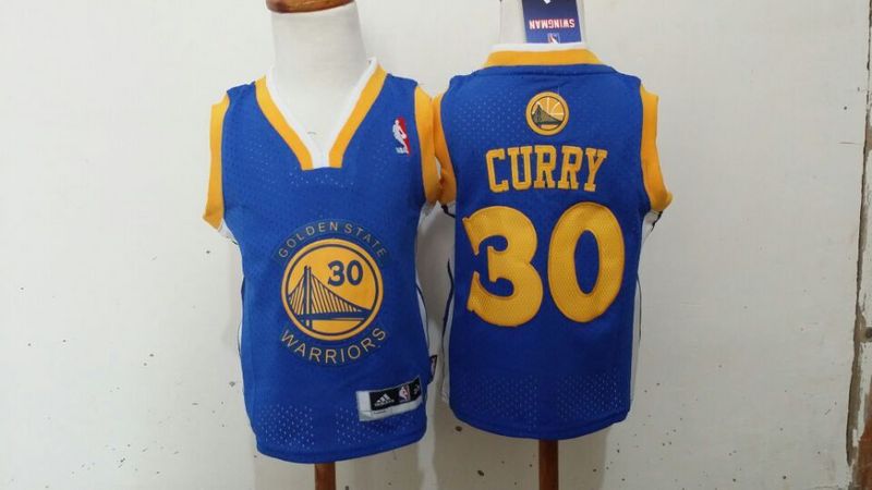 2-6 Years Old Kids Stephen Curry Golden State Warriors #30 Blue Jersey