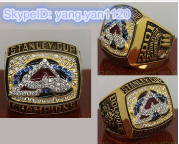 2001 NHL Championship Rings Colorado Avalanche Stanley Cup Ring