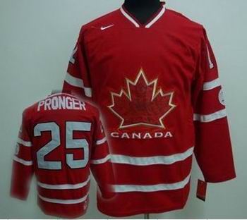 Ice 2010 OLYMPIC Team Canada 25 PRONGER red jersey Ice 2010 OLYMPIC Team Canada 25 PRONGER red jersey