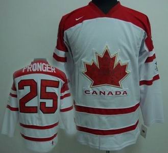 Ice  2010 OLYMPIC Team Canada 25 PRONGER white jersey