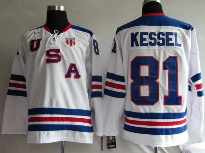 NHL Jerseys USA 81# KESSEL white (2010 Olympic)