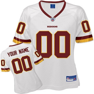 Washington Redskins Women Customized White Jersey Washington Redskins Women Customized White Jersey