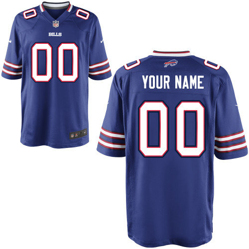 Men's Nike Buffalo Bills Customized Game Team Color Jerseys (S-4XL)