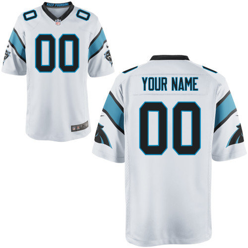 Men's Nike Carolina Panthers Customized Game White Jerseys (S-4XL)