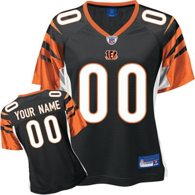 Customized Cincinnati Bengals Jersey Women Team Color Football Jersey