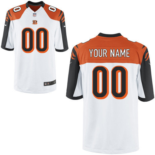 Men's Nike Cincinnati Bengals Customized Game White Jerseys (S-4XL)