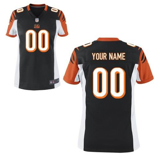 Women's Nike Cincinnati Bengals Customized Game Team black Jerseys