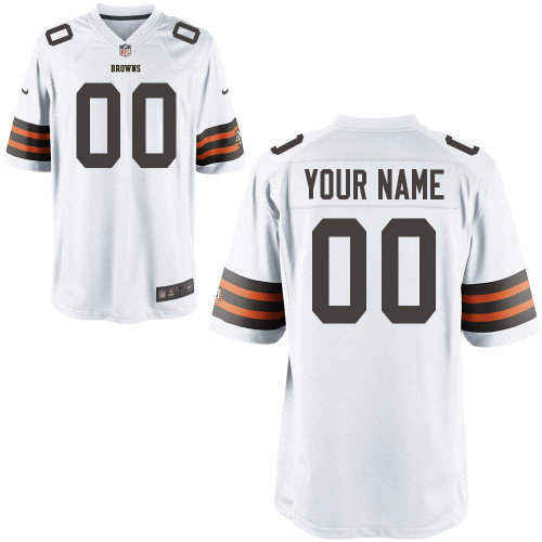 Men's Nike Cleveland Browns Customized Game White Jerseys(S-4XL)