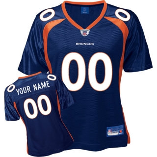 Denver Broncos Women Customized BlueJersey
