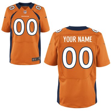 Men's Nike Denver Broncos Customized Elite Team Color Jerseys