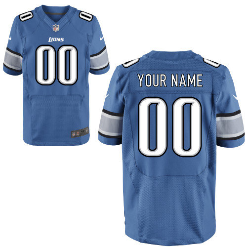 Men's Nike Detroit Lions Customized Elite Team Color Jerseys