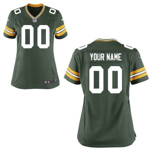 Women's Nike Green Bay Packers Customized Game Team green Jerseys