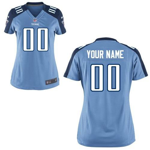Women's Nike Tennessee Titans Customized Game Team L.blue Jerseys