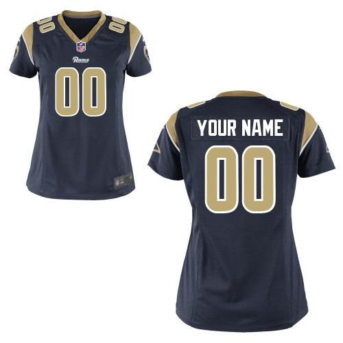 Women's Nike Los Angeles Rams Customized Game Team D.blue Jerseys