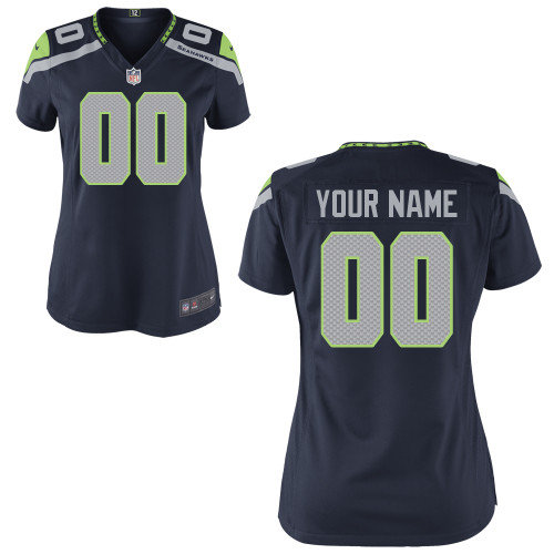 Women's Nike Seattle Seahawks Customized Game Team Color Jerseys