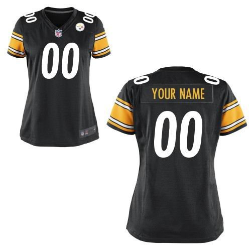 Women's Nike Pittsburgh Steelers Customized Game Team black Jerseys