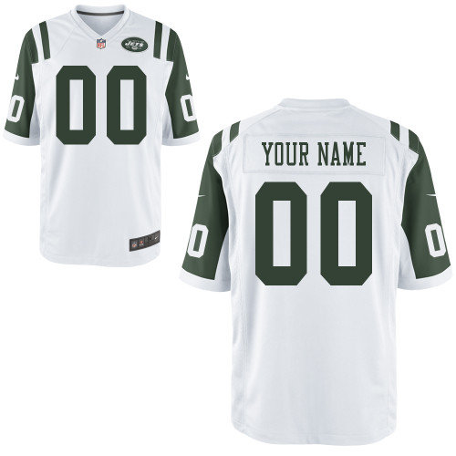Men's Nike New York Jets Customized Game White Jerseys (S-4XL)