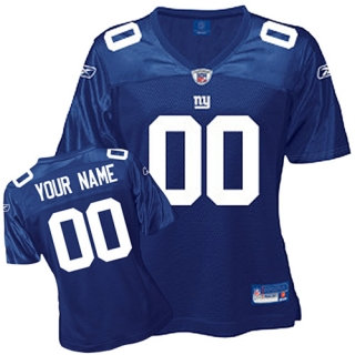 New York Giants Women Customized Blue Jersey
