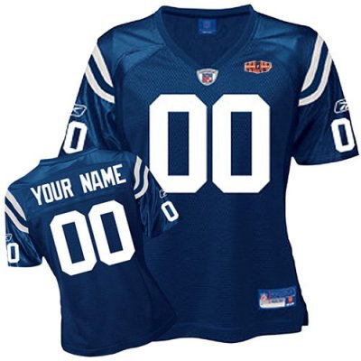 Customized Indianapolis Colts Jersey Women Team Color Super Bowl Xliv Football Jersey