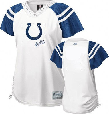 Customized Indianapolis Colts Jersey Women White Football Jersey