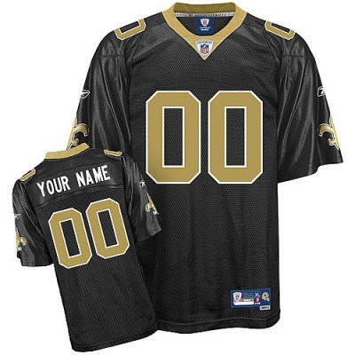 Customized New Orleans Saints Jersey Eqt Black Team Color Football Jersey