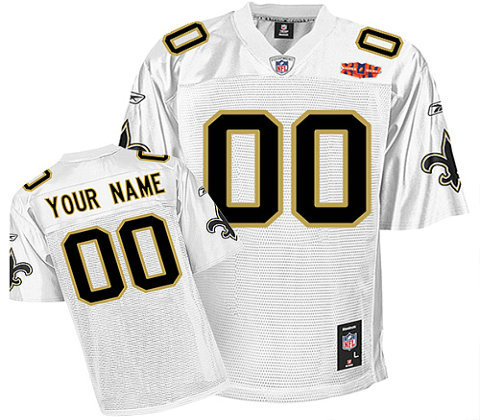 New Orleans Saints Super Bowl XLIV Customized Replica White Jerseys New Orleans Saints Super Bowl XLIV Customized Replica White Jerseys