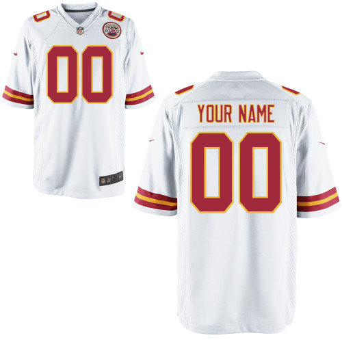 Men's Nike Kansas City Chiefs Customized Game White Jerseys (S-4XL)