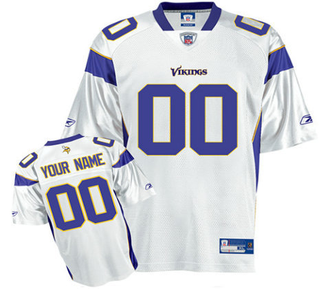 Minnesota Vikings Customized Replica White Jerseys Minnesota Vikings Customized Replica White Jerseys