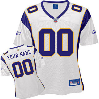 Minnesota Vikings Women Customized White Jersey