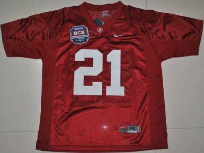 Crimson Tide #21 Dre Kirkpatrick Red 2012 BCS Championship Patch Embroidered NCAA Jersey