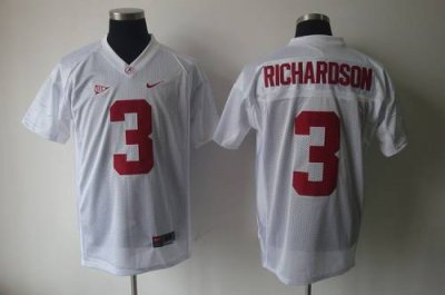 Crimson Tide #3 Trent Richardson White Embroidered NCAA Jersey Crimson Tide #3 Trent Richardson White Embroidered NCAA Jersey
