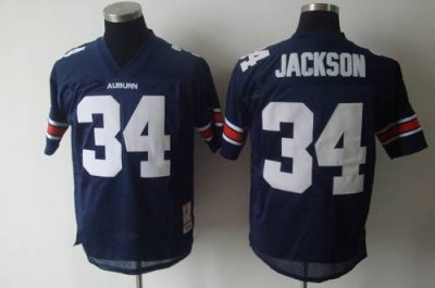 Tigers #34 Bo Jackson Blue Embroidered NCAA Jersey