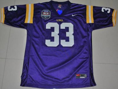LSU Tigers #33 Odell Beckham Purple 2012 BCS Championship Patch Embroidered NCAA Jersey