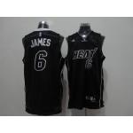 miami heat #6 james black full black