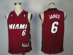 Miami Heat #6 Lebron James Dark red finals jerseys