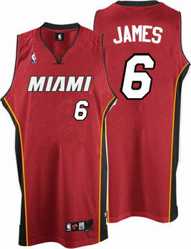 Miami Heat 6 LeBron James Red Jerseys Miami Heat 6 LeBron James Red Jerseys