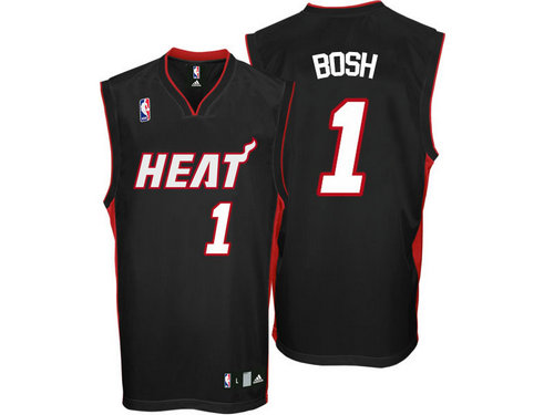 NBA adidas Miami Heat #1 Chris Bosh Black Road Jersey NBA adidas Miami Heat #1 Chris Bosh Black Road Jersey