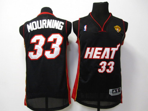 NBA miami heat 33 Mourning black 2011 Finals patch Swingman jersey