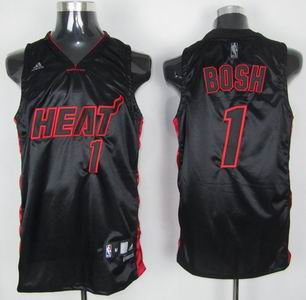 Miami Heat 1 Chris Bosh Black Red Black Number Jersey Miami Heat 1 Chris Bosh Black Red Black Number Jersey