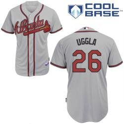 MLB Atlanta Braves 26# Uggla grey white cool base jerseys MLB Atlanta Braves 26# Uggla grey white cool base jerseys