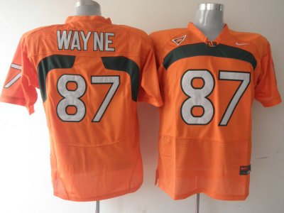 Hurricanes #87 Reggie Wayne Orange Embroidered NCAA Jerseys Hurricanes #87 Reggie Wayne Orange Embroidered NCAA Jerseys