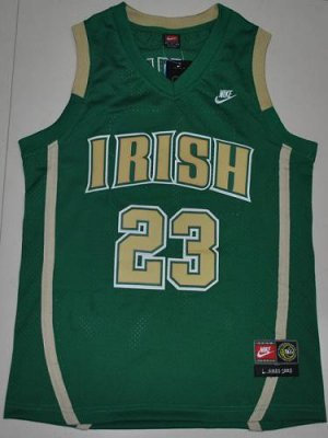 Fighting Irish #23 Lebron James Green Basketball Embroidered NCAA Jersey