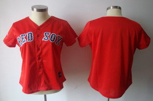 Women Boston Red Sox Blank red Jersey