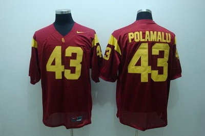 Trojans #43 Troy Polamalu Red Embroidered NCAA Jersey Trojans #43 Troy Polamalu Red Embroidered NCAA Jersey