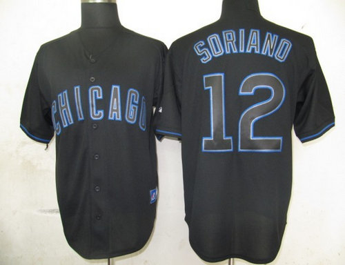 MLB Chicago Cubs 12 Soriano Black Fashion Jerseys MLB Chicago Cubs 12 Soriano Black Fashion Jerseys