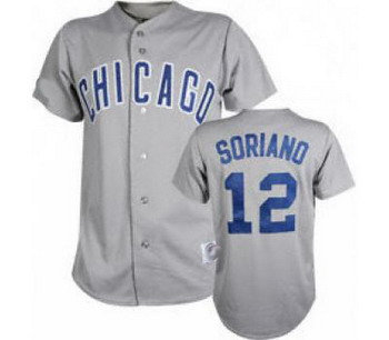 Chicago Cubs 12 Alfonso Soria grey jerseys Chicago Cubs 12 Alfonso Soria grey jerseys