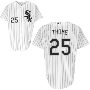 Chicago White Sox 25 white Jim Thome home Chicago White Sox 25 white Jim Thome home