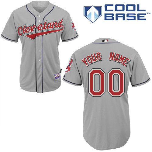 Cleveland Indians Personalized custom Grey Jersey Cleveland Indians Personalized custom Grey Jersey