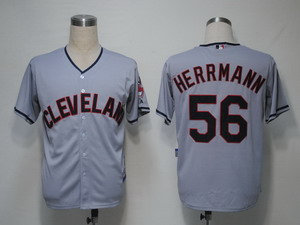 MLB Jerseys Cleveland Indians 56 Herrmann Grey Coo