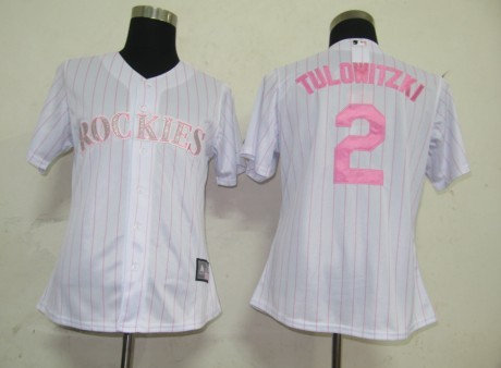 MLB Women Jerseys Colorado Rockies 2 Tulowitzki White(Pink strip) MLB Women Jerseys Colorado Rockies 2 Tulowitzki White(Pink strip)